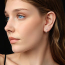 925 Sterling Silver White Gold Plated Moissanite Earrings 0.1 Carat for Women-6
