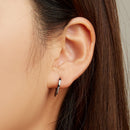 925 Sterling Silver Enamel Black Gold Plated Earrings for Women-6