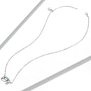 925 Sterling Silver Opal Necklace with CZ and Platinum Plating, Adjustable Length 45cm, Women’s Jewelry-3