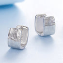 925 Sterling Silver Earrings for Women with White Gold Plating - 1.1cm x 0.7cm-3