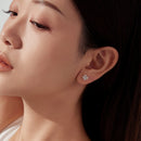 925 Sterling Silver 0.05ct Moissanite & Freshwater Pearl Earrings for Women-6