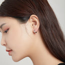 925 Sterling Silver Plated Platinum Earrings for Women-7