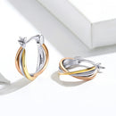 S925 Sterling Silver Earrings with Platinum, Rose Gold, and Gold Plating for Women-5