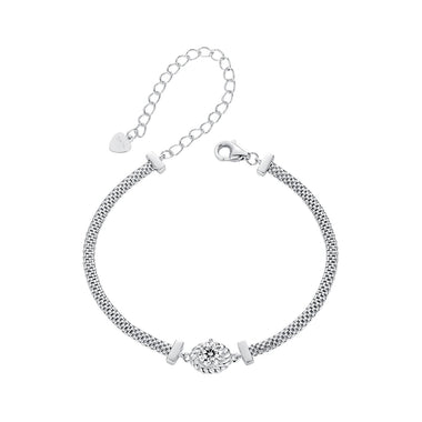 925 Sterling Silver 0.5 Carat Moissanite White Gold Plated Bracelet for Women
