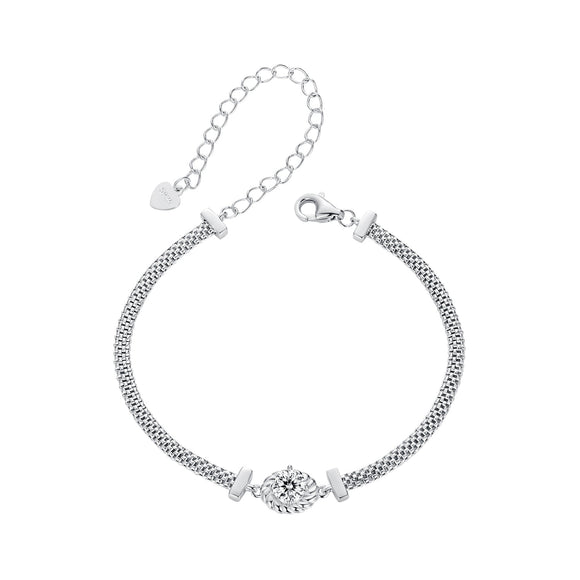 925 Sterling Silver 0.5 Carat Moissanite White Gold Plated Bracelet for Women