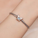 925 Sterling Silver Moonstone Bracelet 17.0 cm Pavé Setting for Women-6