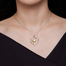 925 Sterling Silver Plated Gold Moissanite Necklace with Pavé Setting for Women-8
