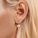 925 Sterling Silver Earrings with White Gold Plating and Shell Pearl for Women-6
