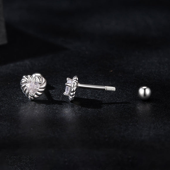 925 Sterling Silver Moissanite 0.15ct Earrings for Women