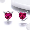 925 Sterling Silver Earrings with Pavé Setting CZ, 1*0.9cm for Women-5