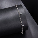 925 Sterling Silver & Moissanite Bracelet for Women - 15+6cm, Plated White Gold-2