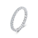 S925 Sterling Silver 2.0mm Moissanite Ring Size 9 for Women-4