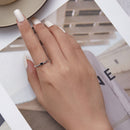 925 Sterling Silver Oxidized CZ Pavé Ring for Women-5