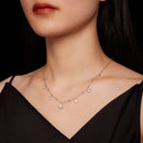 925 Sterling Silver 5.0mm Moissanite Necklace for Women-6