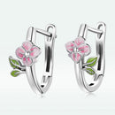 925 Sterling Silver Enamel Oxidized Silver Earrings for Women - 1.5x0.7cm-5