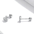 925 Sterling Silver Earrings with Pavé Setting CZ-3
