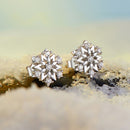 925 Sterling Silver Earrings with Pavé Setting CZ and White Gold Plating-2