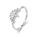 925 Sterling Silver Opal Nanometer Stone Ring Size 6.0 for Women-3
