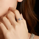 925 Sterling Silver Moissanite 0.15ct Ring Size 7 for Women-6