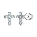 925 Sterling Silver Moissanite Earring 0.7x0.6cm for Women-1