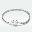 925 Sterling Silver Plated Platinum 17cm Bracelet for Men-4