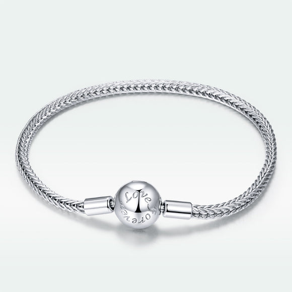 925 Sterling Silver Plated Platinum 17cm Bracelet for Men