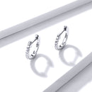 925 Sterling Silver 1.3cm Pavé Set CZ Earrings-7