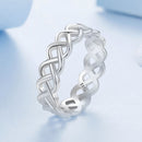 925 Sterling Silver and White Gold 0.5cm Ring Size 6.0-2