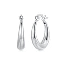 925 Sterling Silver White Gold Plated Earrings 3.0*0.7cm for Women-1