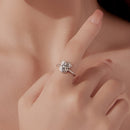 925 Sterling Silver Oxidized Silver Dog Ring for Women-6