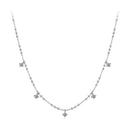 925 Sterling Silver 0.10ct Moissanite Necklace in White Gold, 40+5cm Chain for Women-2