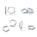 925 Sterling Silver Earrings with Pavé Setting CZ and Platinum Plating for Women-6