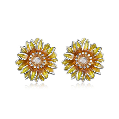 925 Sterling Silver Enamel & Glass Earrings for Women - 0