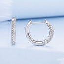 925 Sterling Silver Pavé Setting CZ Earrings for Women-3