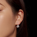 925 Sterling Silver Moissanite Earrings with Pavé Setting, 1.9x1.0cm for Women-6