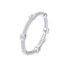 925 Sterling Silver Ring with Pavé Setting CZ - Size 6.0-1