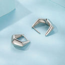 925 Sterling Silver White Gold Plated Earrings 14x6.5mm for Women-7