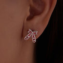 925 Sterling Silver Earrings with Enamel Process in White Gold Plating for Women-5