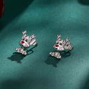 925 Sterling Silver Enamel Earrings 12x9mm-3