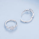 925 Sterling Silver Earrings with Zircon and Platinum Plating-5