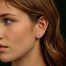 925 Sterling Silver Moissanite Earrings with White Gold Plating for Women-7