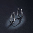 925 Sterling Silver Earrings 2.3*0.4cm Oxidized Silver for Women-6