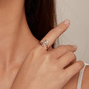 925 Sterling Silver Enamel Process 1.8mm CZ Ring for Women-8