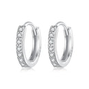 925 Sterling Silver Pavé Setting Gold Plated Earrings for Women-6