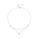 925 Sterling Silver Plated Platinum 5.0mm Moissanite Necklace for Women-2