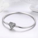 SCB 925 Sterling Silver Bracelet in Classic Style, Size 17.0 for Women-3