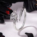925 Sterling Silver Oxidized Silver 0.7cm Swing Rings for Women-2