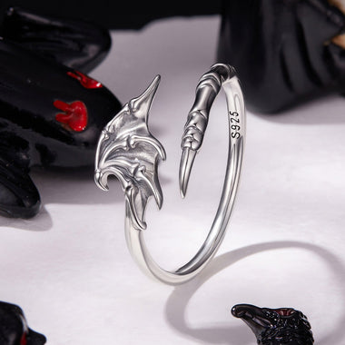 925 Sterling Silver Oxidized Silver 0.7cm Swing Rings for Women - 0