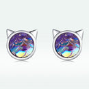 S925 Sterling Silver Resin Oxidized Silver Earrings-4