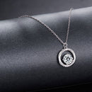 925 Sterling Silver Moissanite Necklace 40+5cm with CZ for Women-3